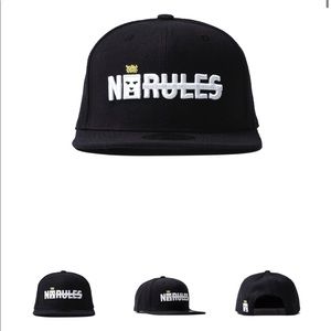 Men’s Black No Rules SnapBack | Cap 3D Embroidered